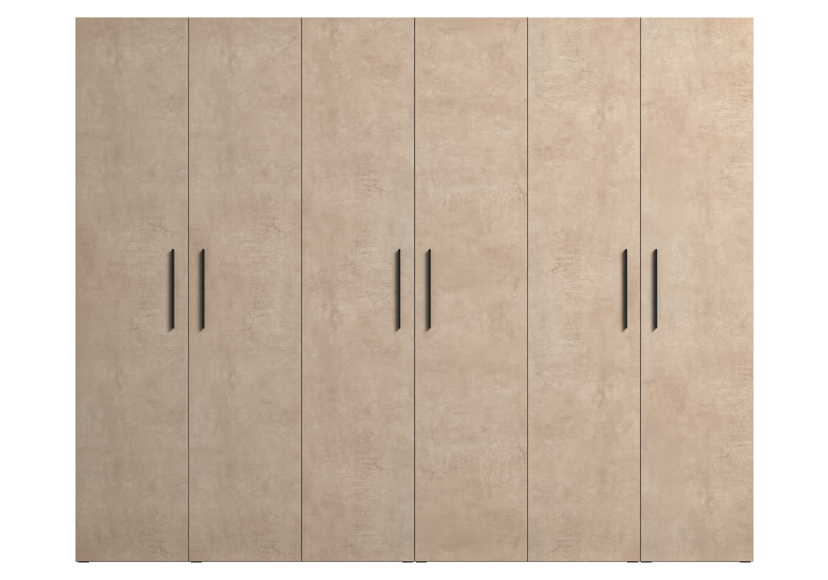 Armoire 6 portes design italien effet pierre – Dune