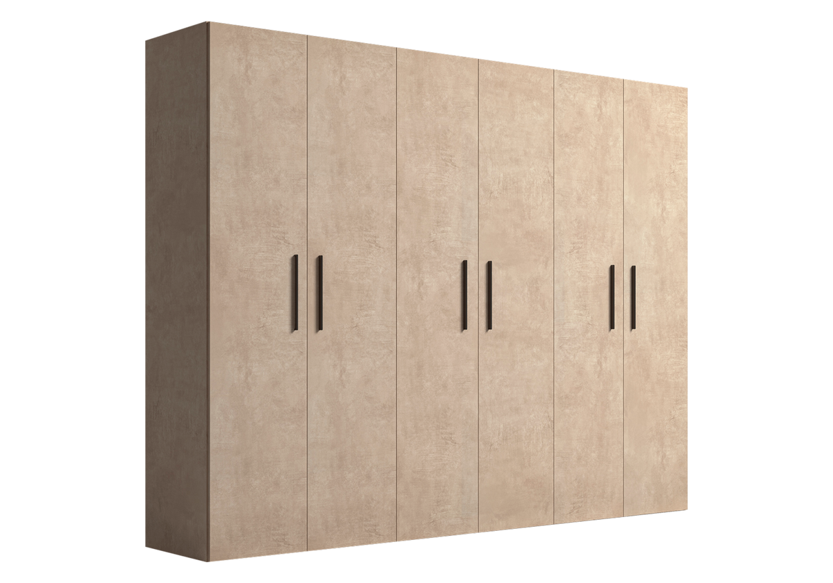 Armoire 6 portes design italien effet pierre – Dune