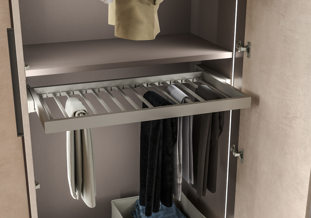 Armoire 4 portes design italien effet pierre - Dune