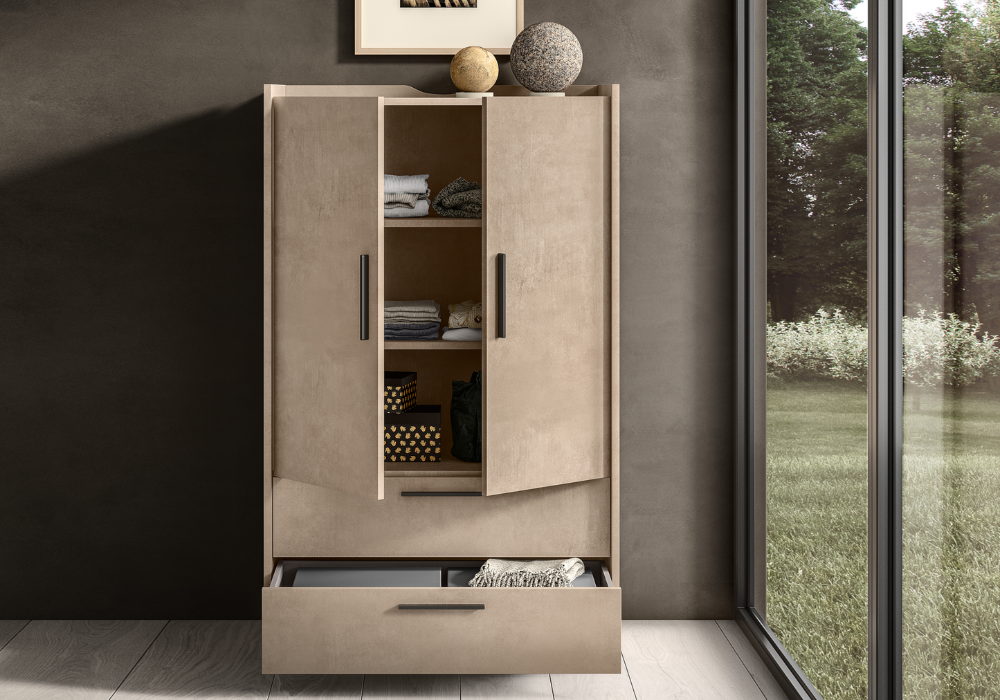 Meuble de rangement design italien effet pierre – Dune