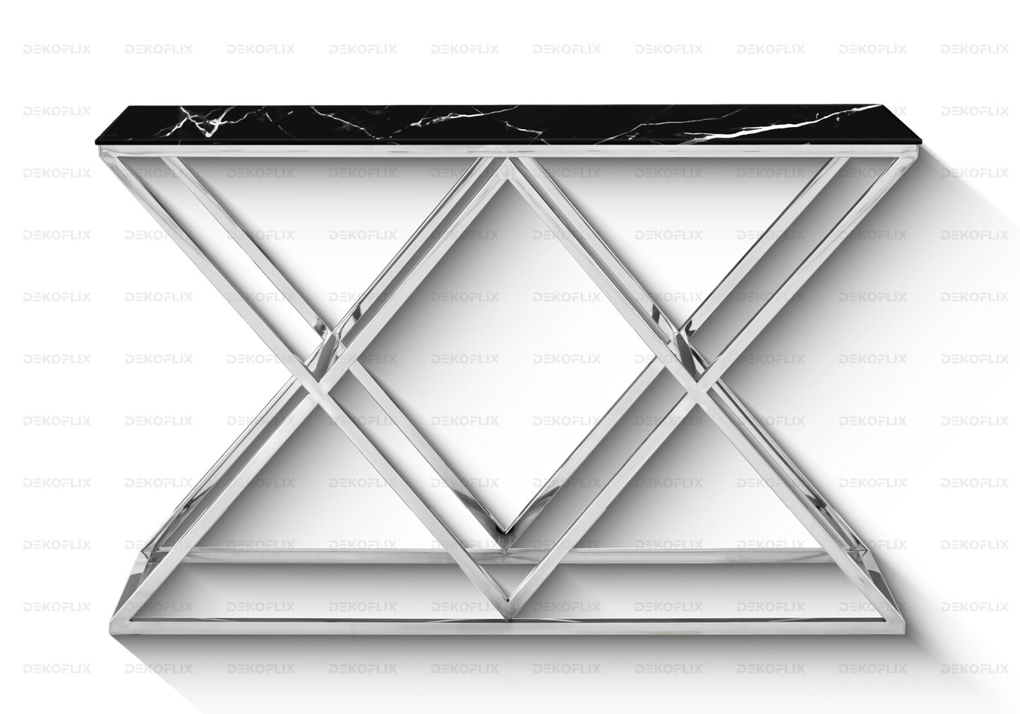 Chaise chromée velours moka DIVA - Lot de 4 - DEKOFLIX