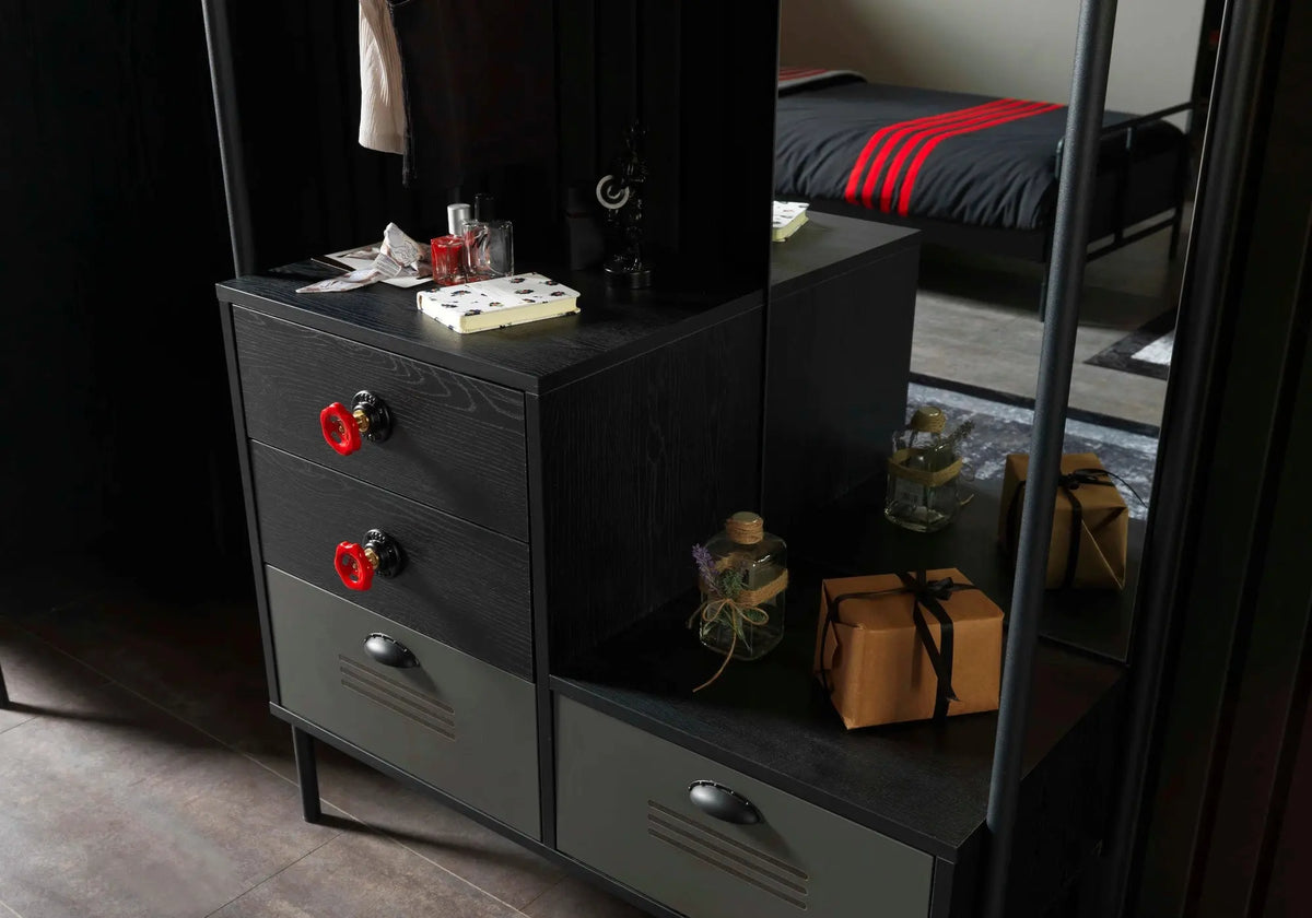 Ensemble complet de chambre pour adolescent noir VALVE DEKOFLIX