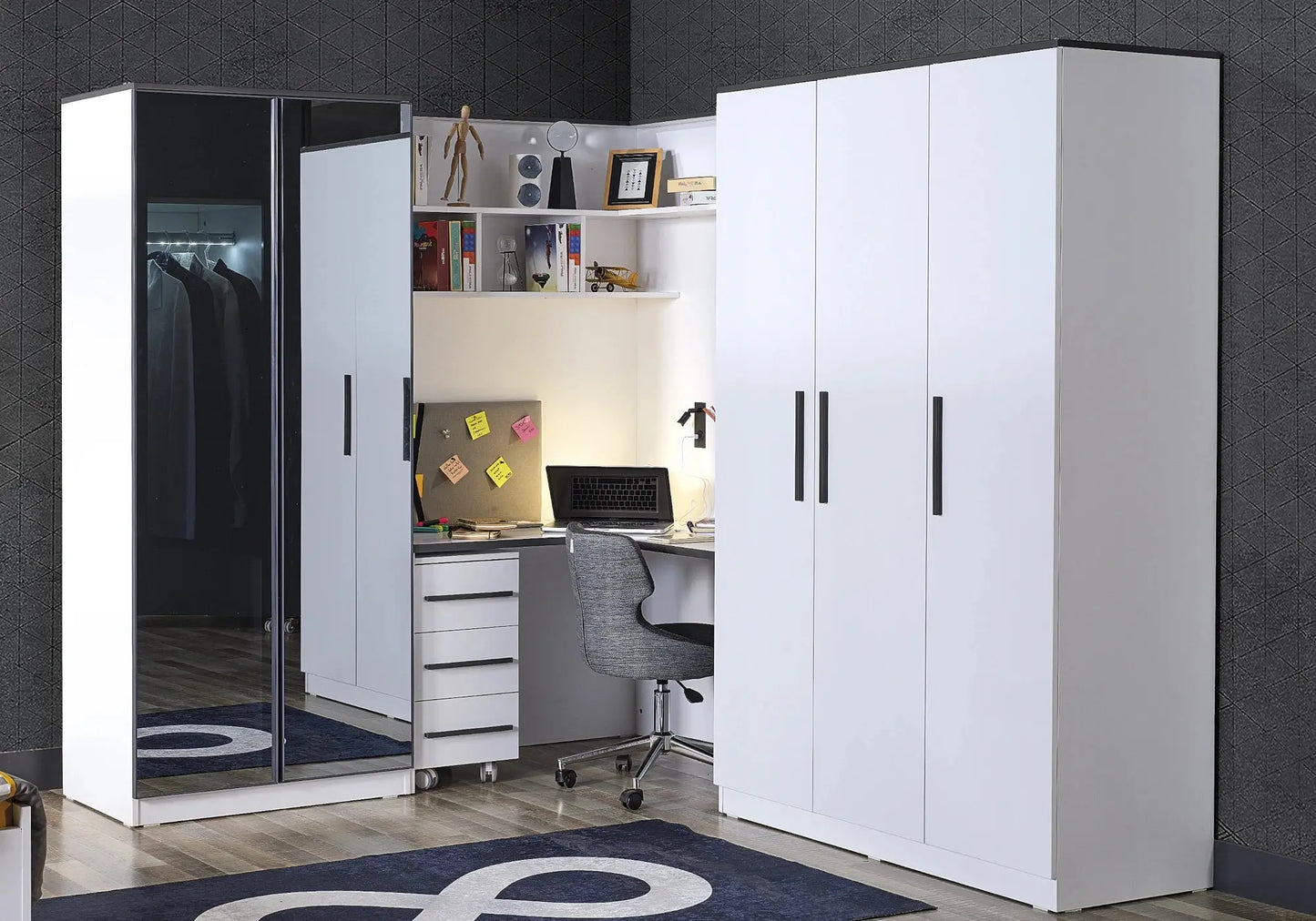 Ensemble de chambre jeune moderne anthracite INFINITY kelekci.com