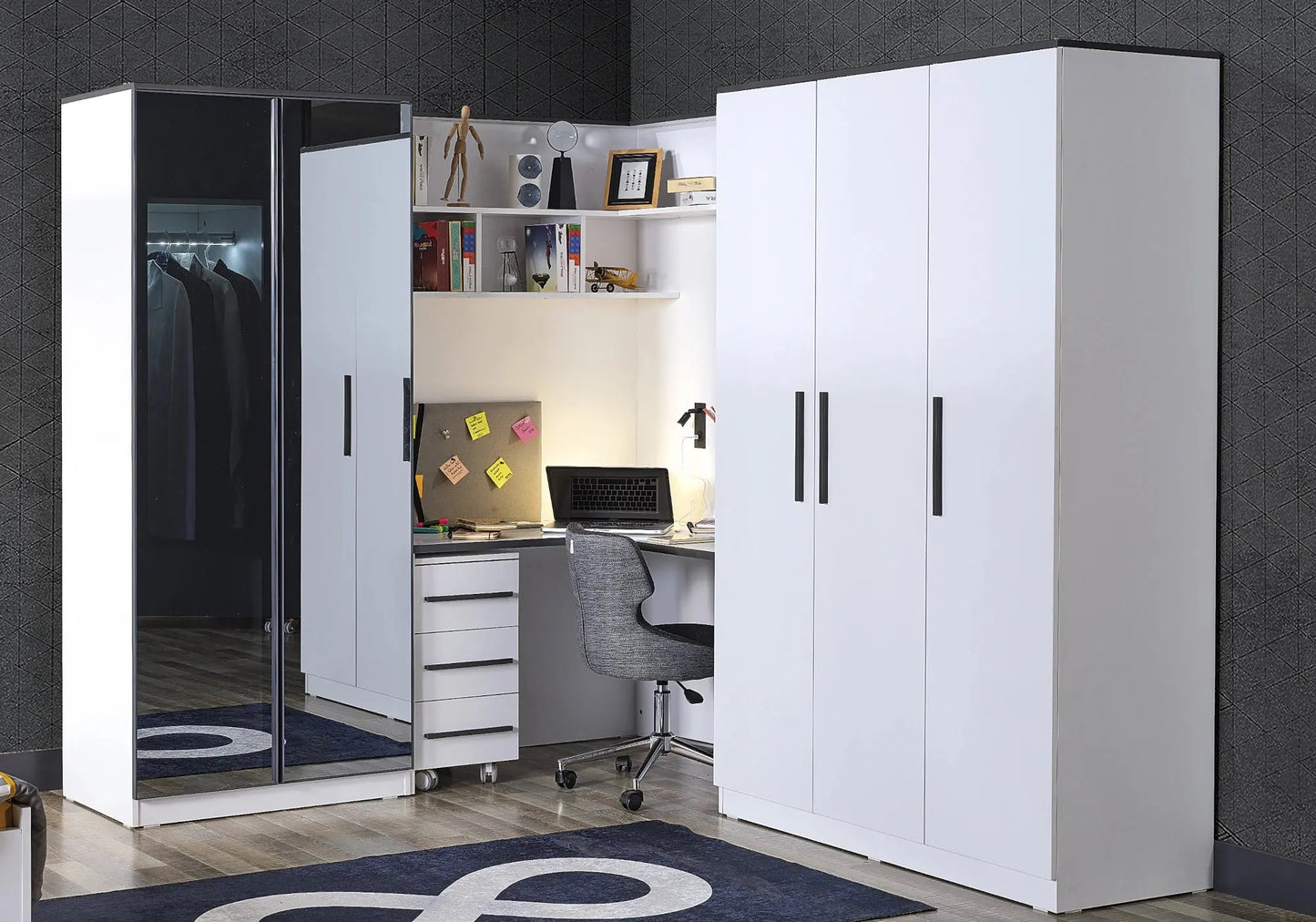 Ensemble de chambre jeune moderne blanc INFINITY kelekci.com