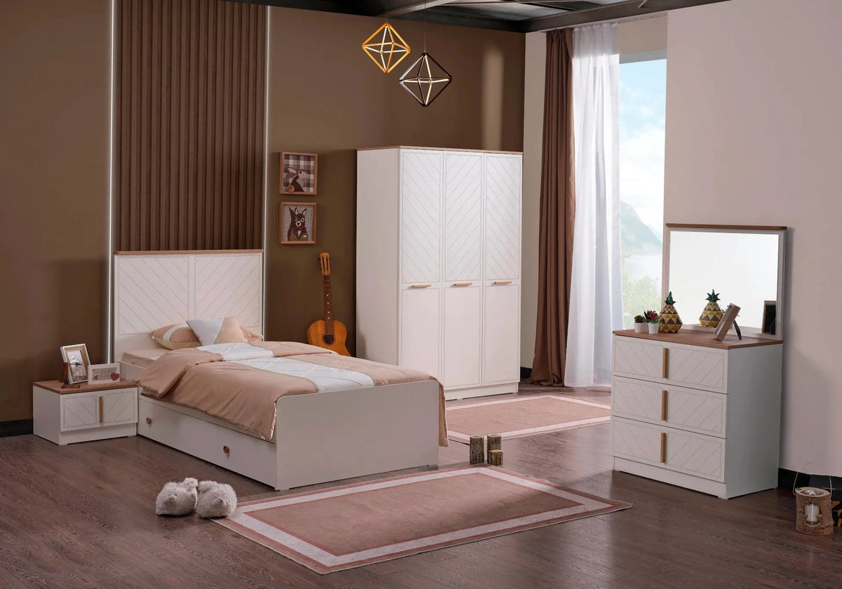 Ensemble de chambre jeune moderne crème OSCAR kelekci.com