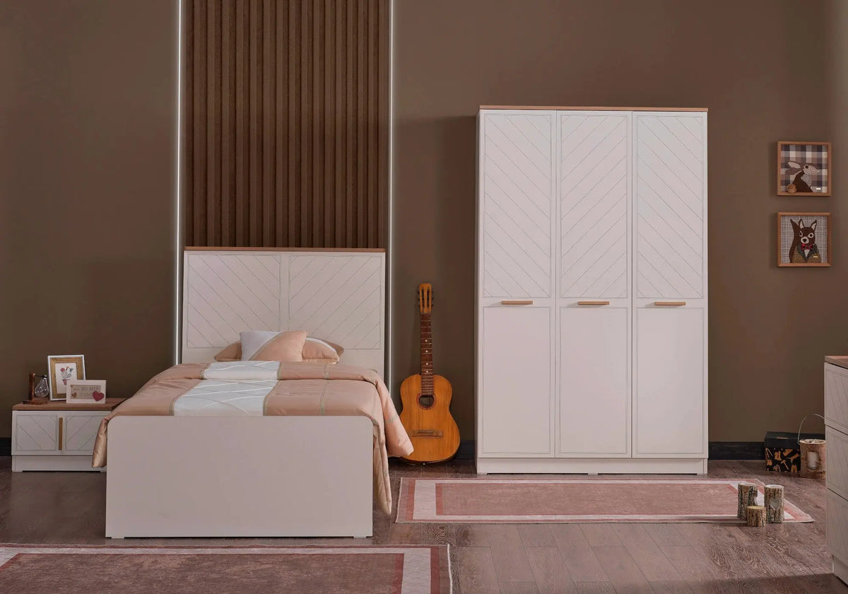 Ensemble de chambre jeune moderne crème OSCAR kelekci.com