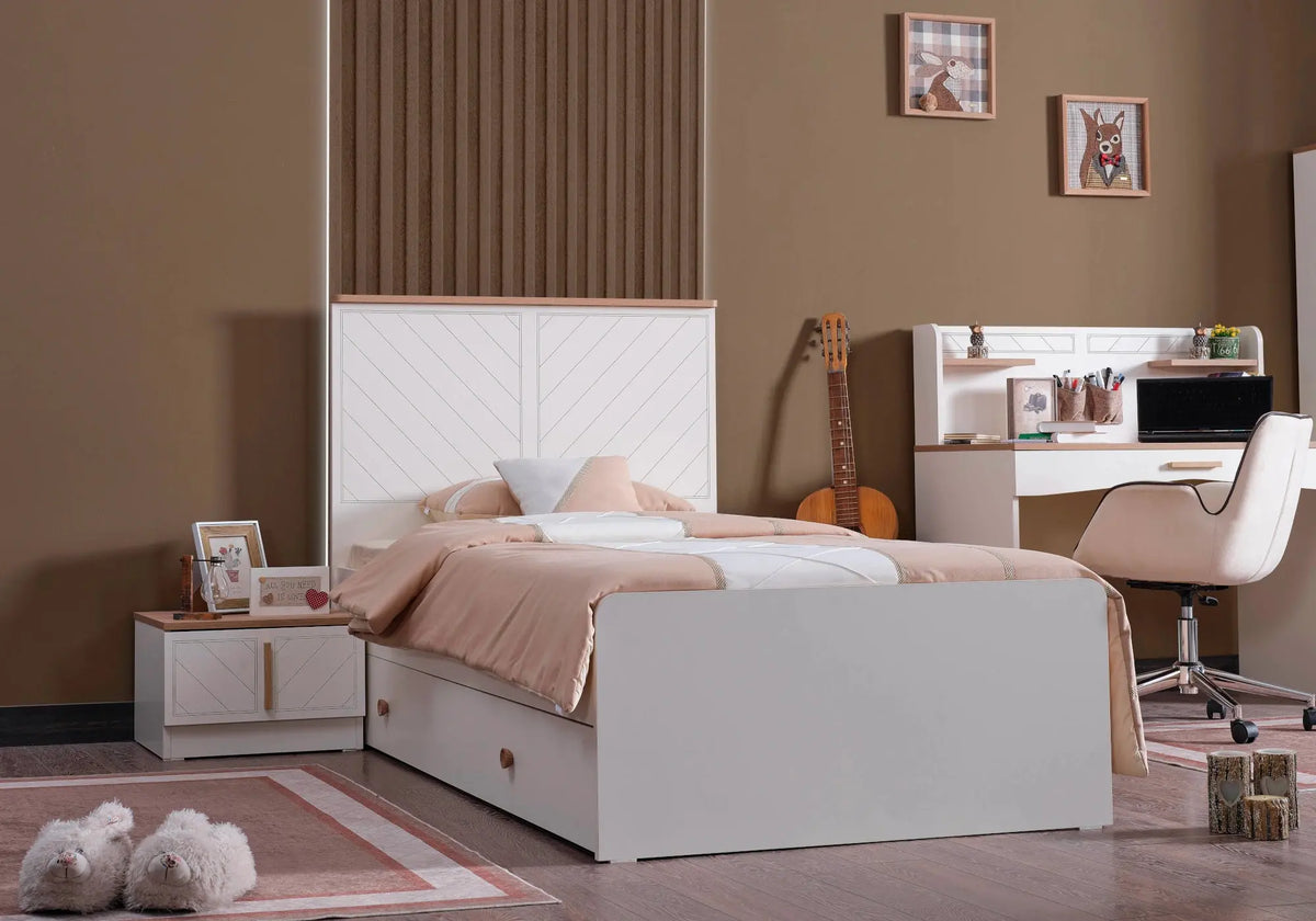 Ensemble de chambre jeune moderne crème OSCAR kelekci.com