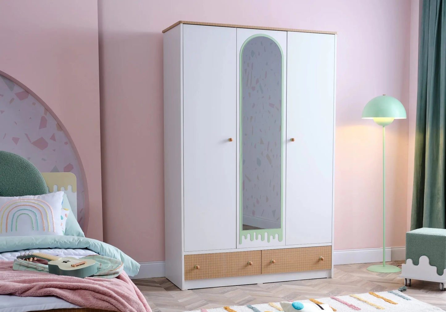 Ensemble de chambre jeune moderne vert JOLLY kelekci.com