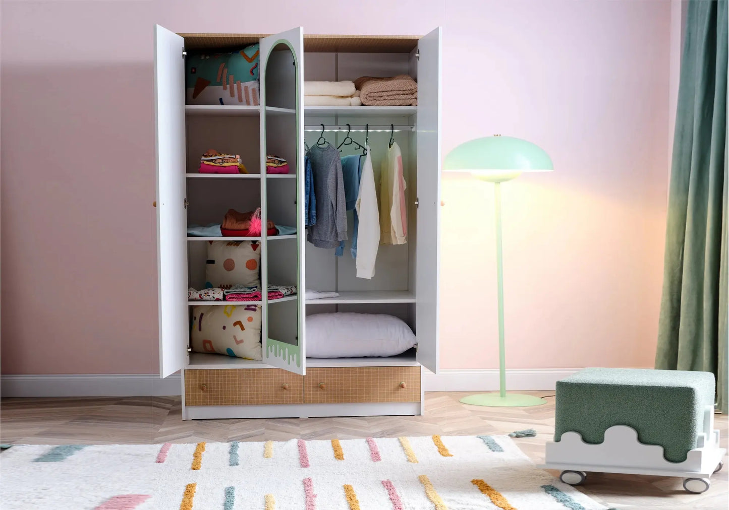 Ensemble de chambre jeune moderne vert JOLLY kelekci.com