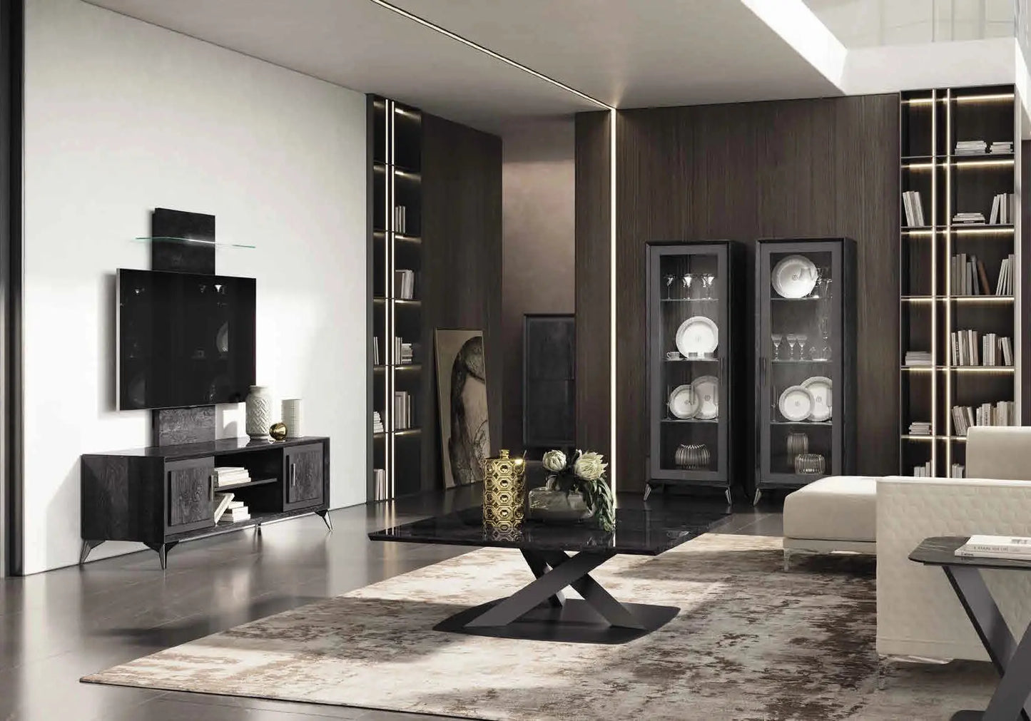 Ensemble meuble TV bouleau HAWA CG Italy