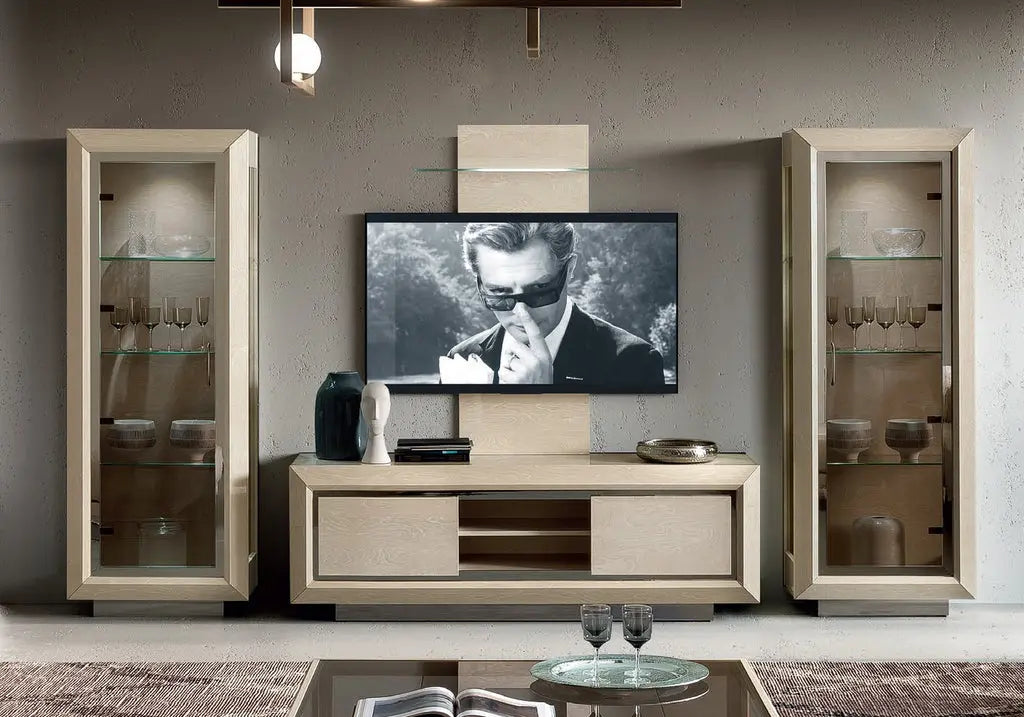 Ensemble meuble TV sable laquée PURA CG Italy