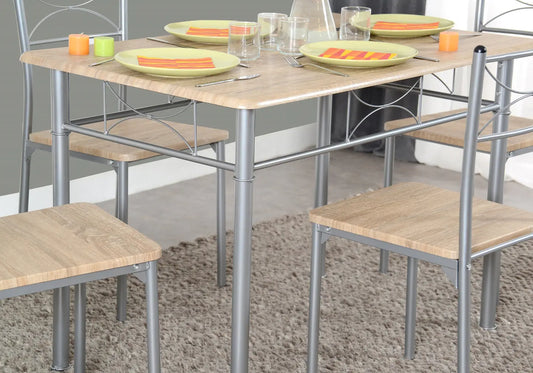 Ensemble table 4 chaises chêne IDIL New Design