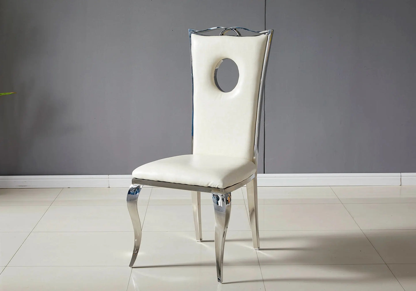 Ensemble table chaise marbre noir argent NEA New Design