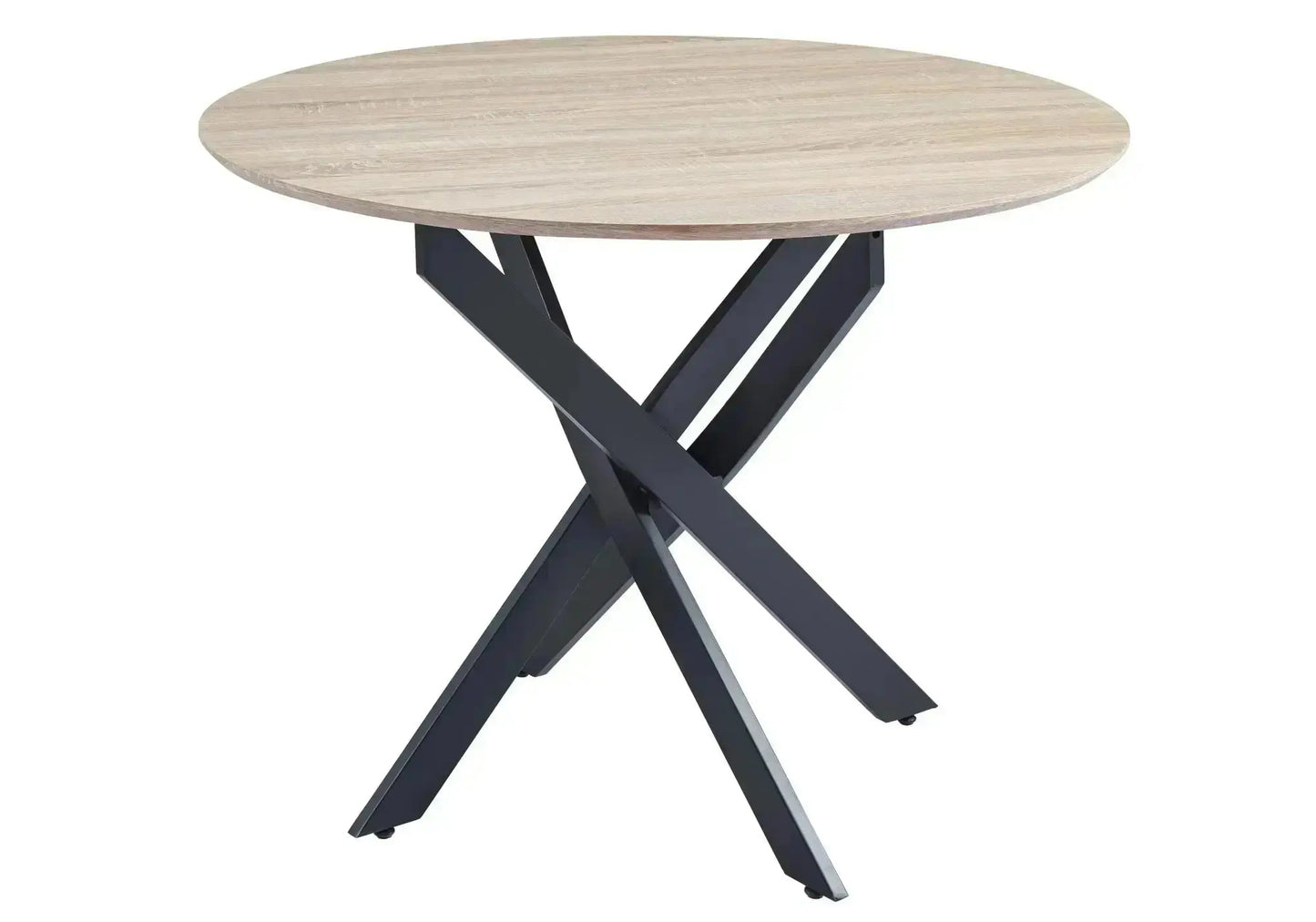 Ensemble table chaise ronde noir chêne JOY