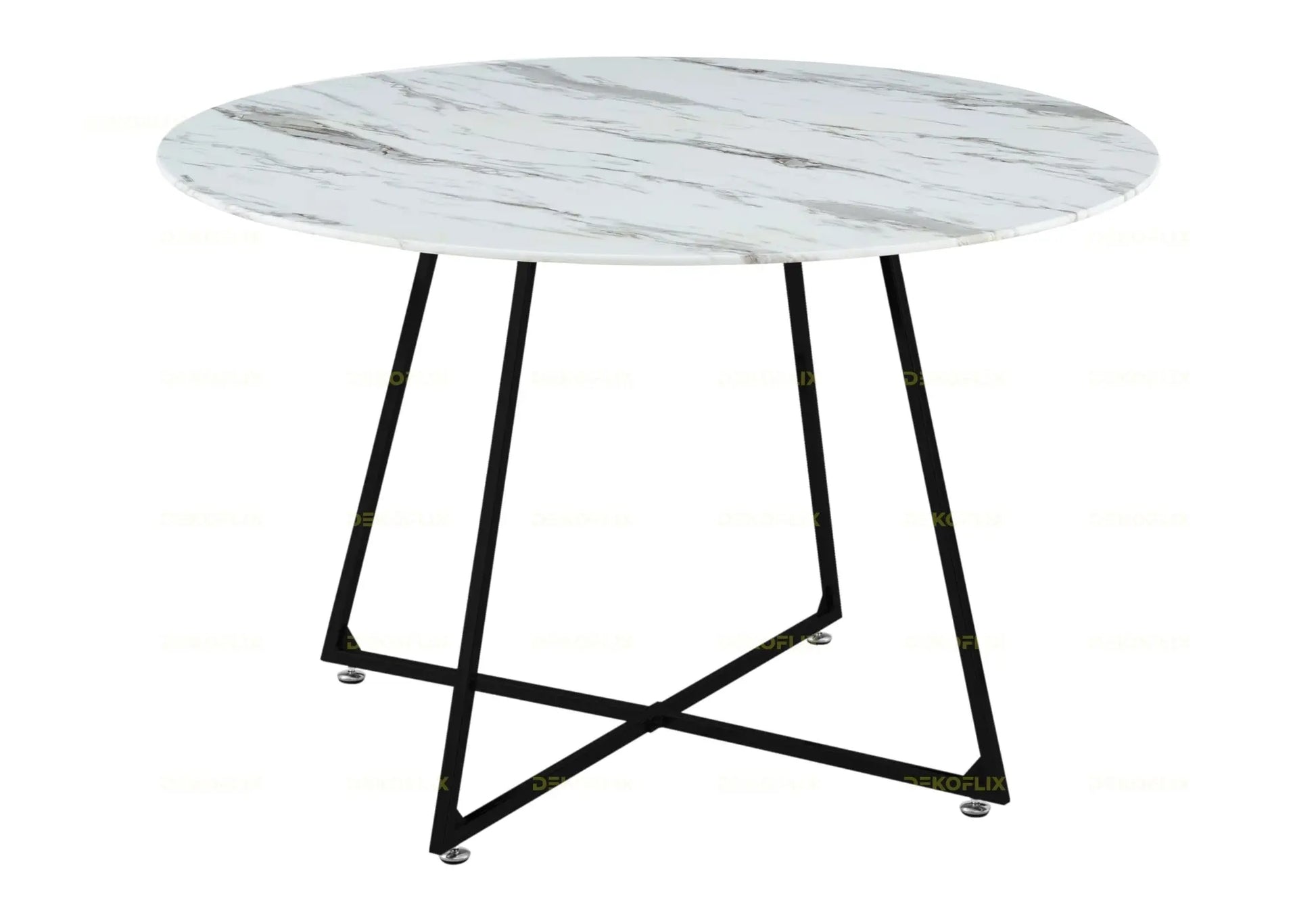 Ensemble table et chaises noires velours bleu GINA New Design