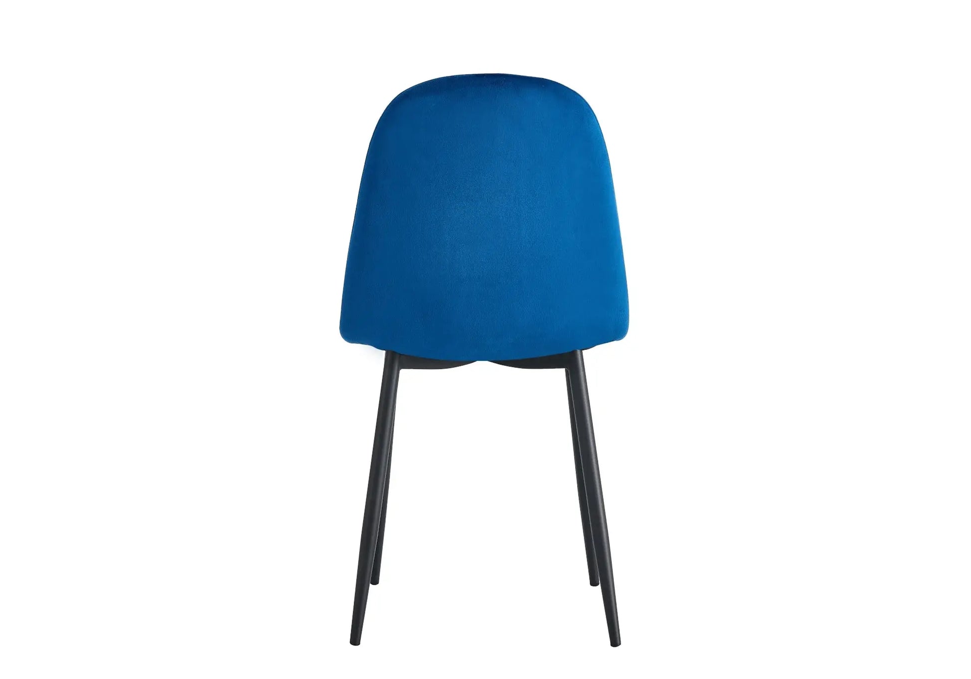 Ensemble table et chaises noires velours bleu GINA New Design