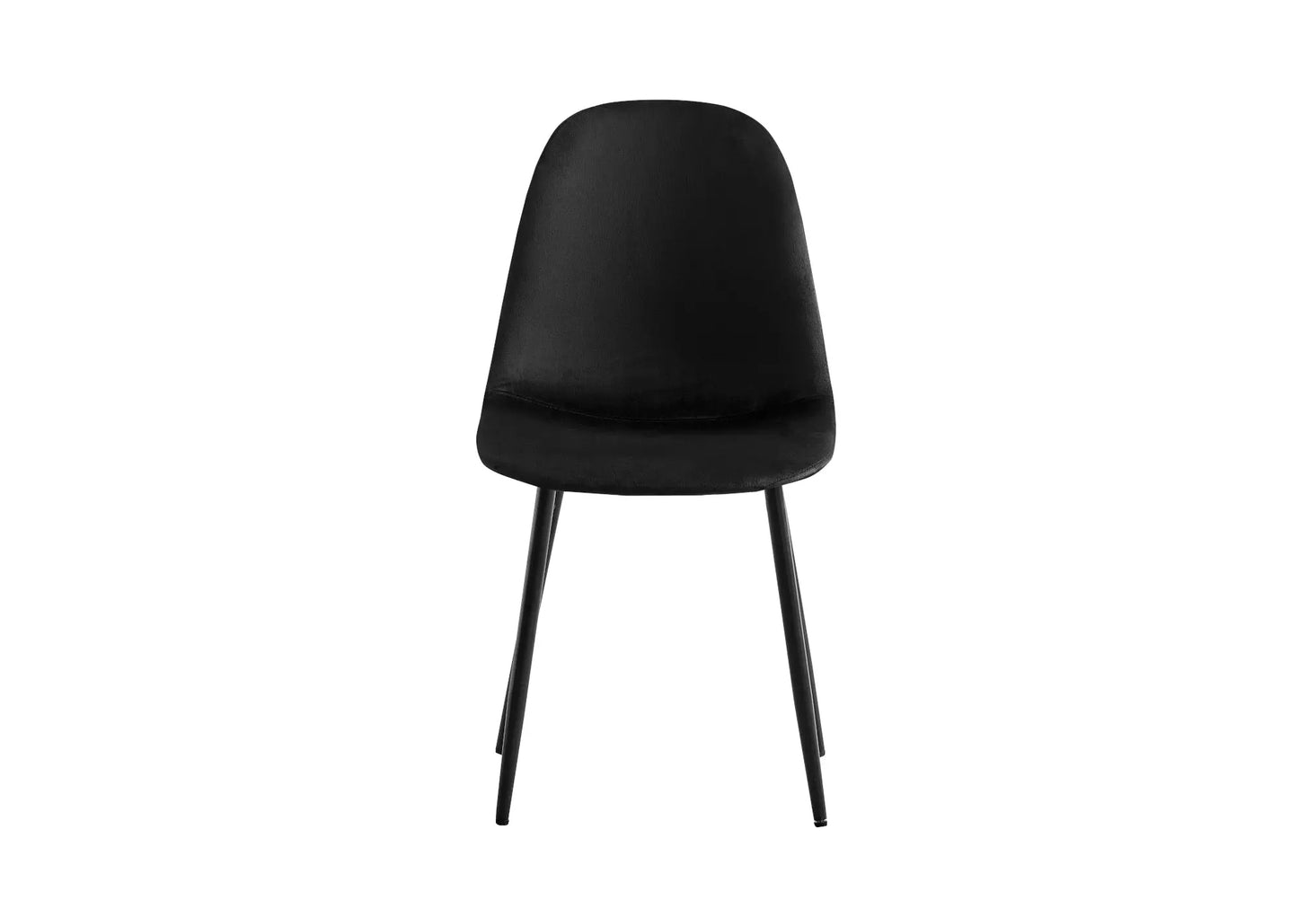 Ensemble table et chaises noires velours noires GINA New Design