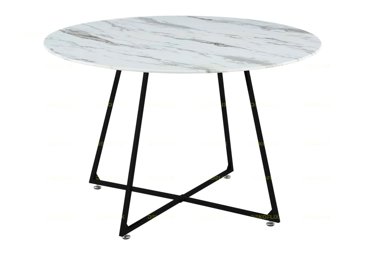 Ensemble table et chaises noires velours vert GINA New Design
