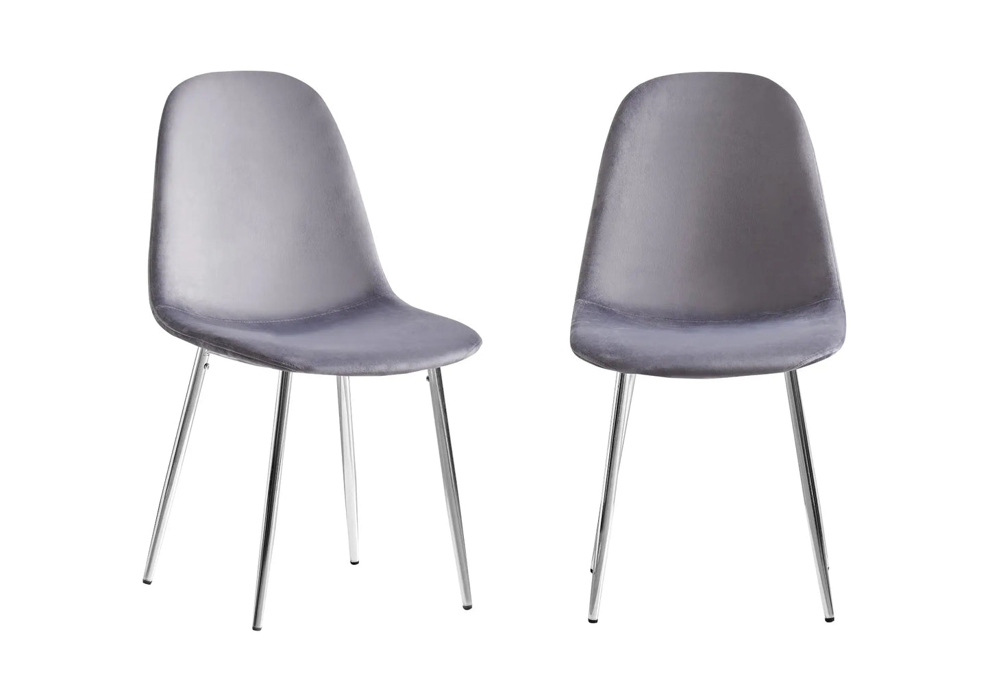 Ensemble table et chaises velours anthracite GINA New Design