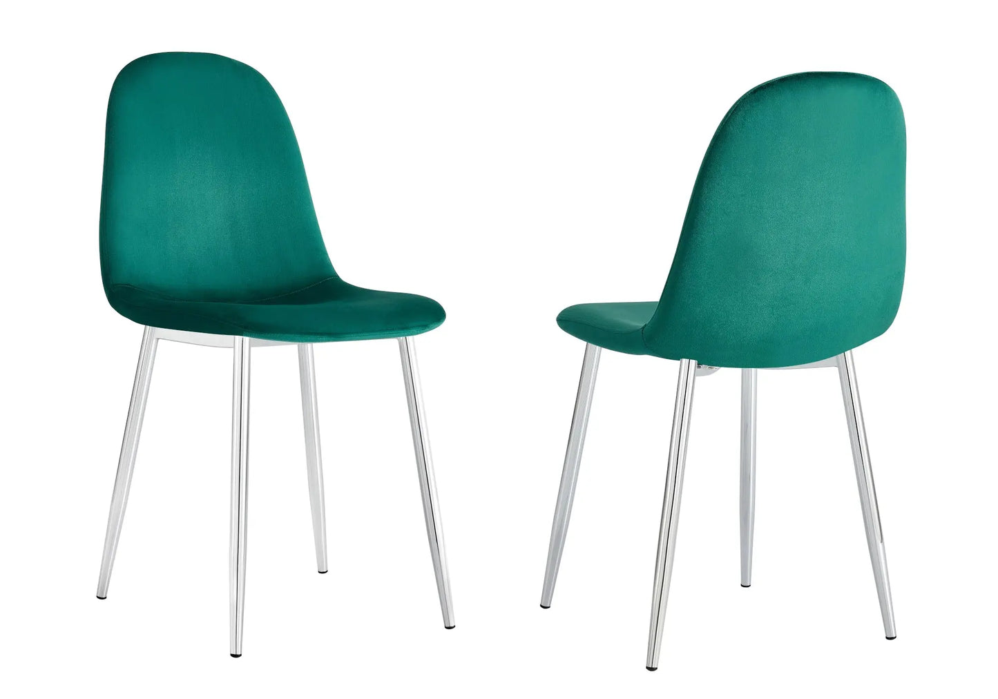 Ensemble table et chaises velours vert GINA New Design
