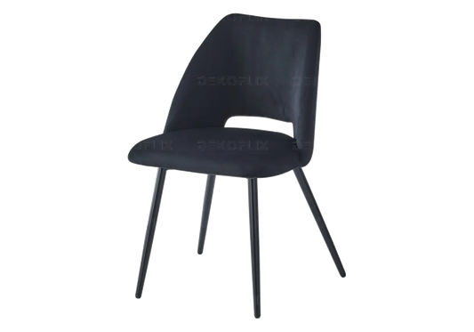 Ensemble table ronde chêne et chaises noires JOY New Design