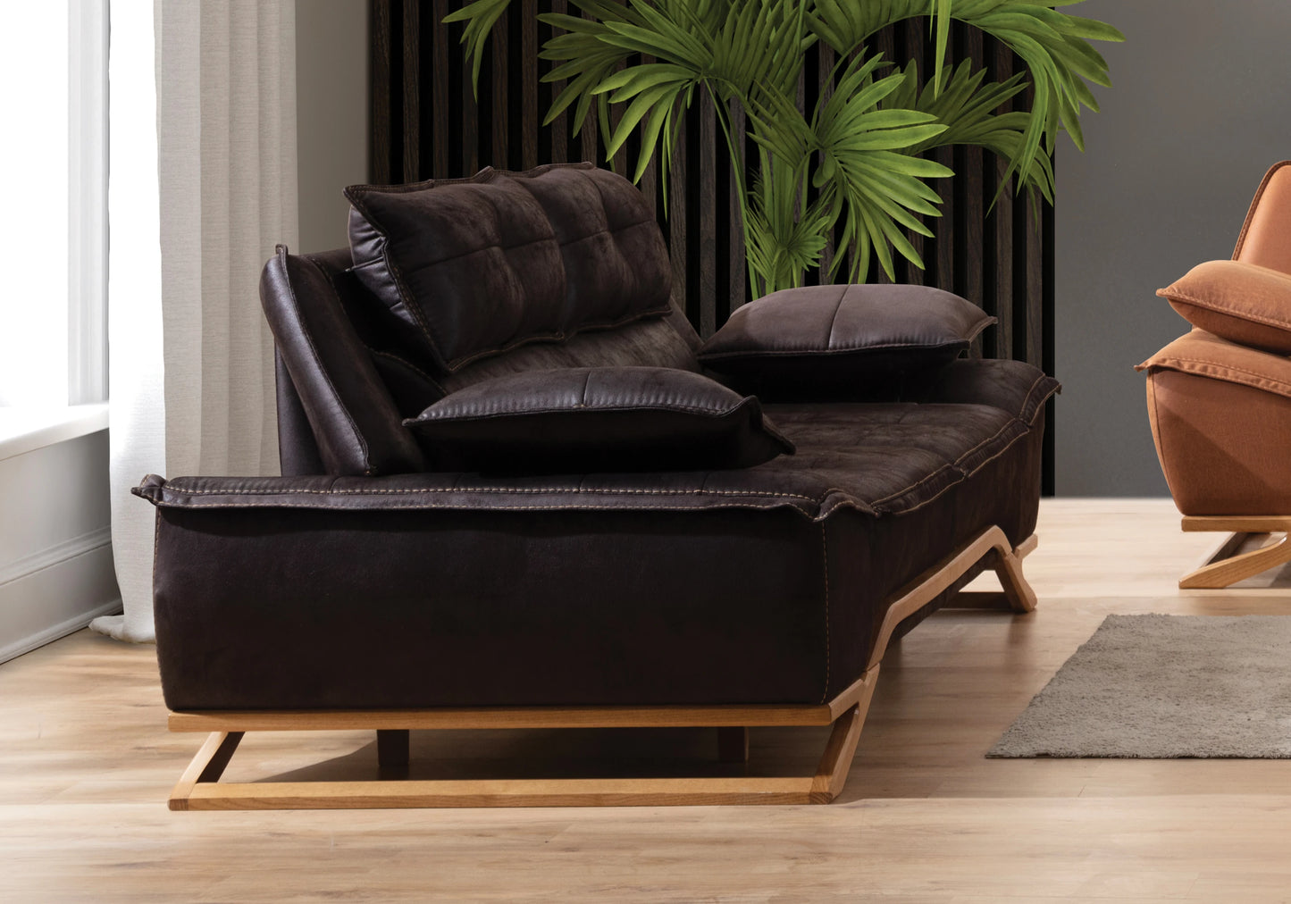 Ensemble Canapé Turc 3+2+1 Relax Scandinave – LEON - DEKOFLIX