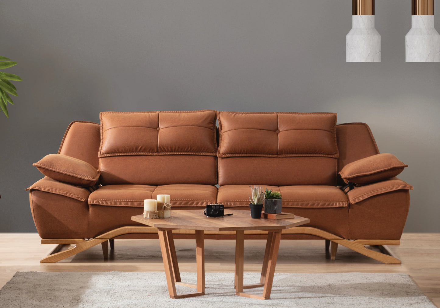 Ensemble Canapé Turc 3+2+1 Relax Scandinave – LEON - DEKOFLIX
