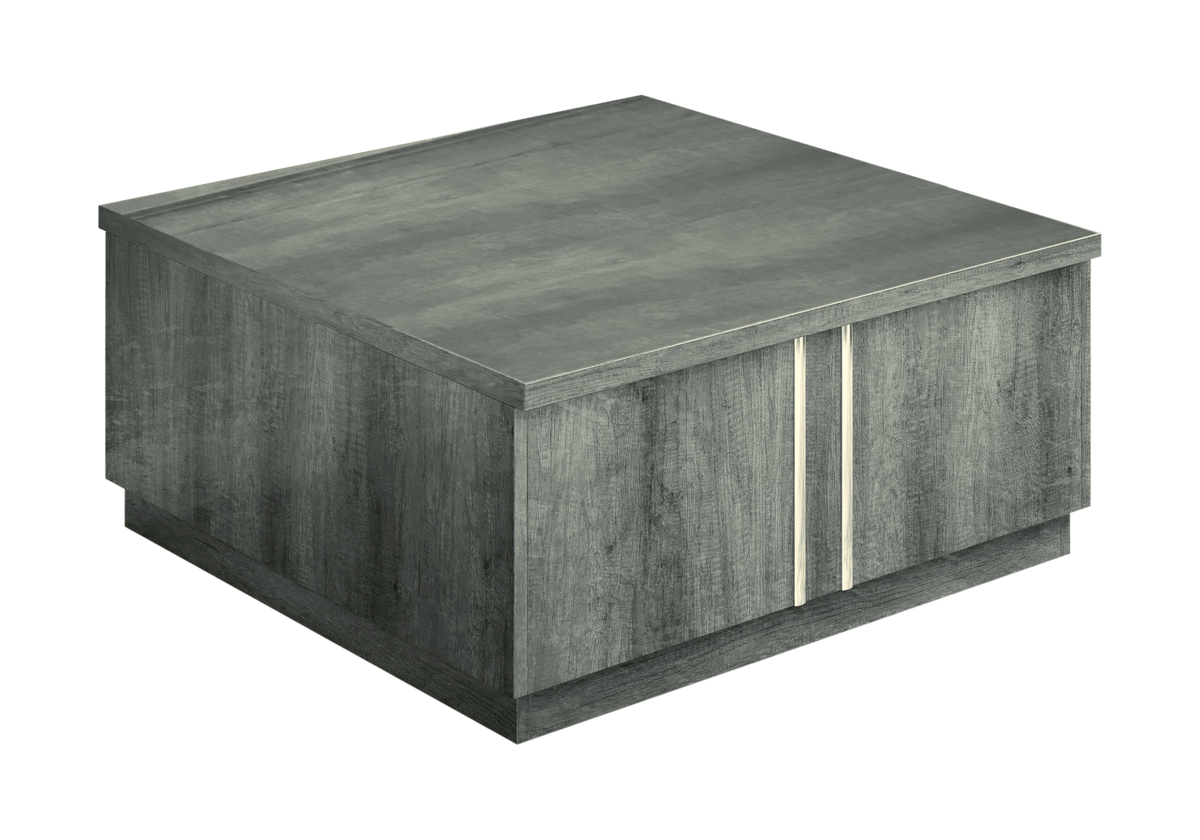 Ensemble meuble de salon design bois gris foncé - LUNA