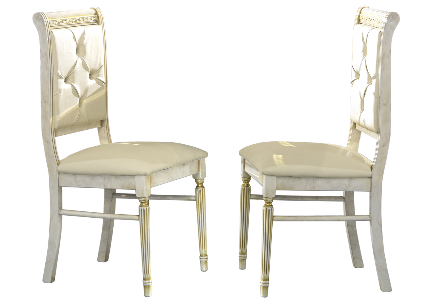 Salle à manger baroque beige doré petit espace - CROWN