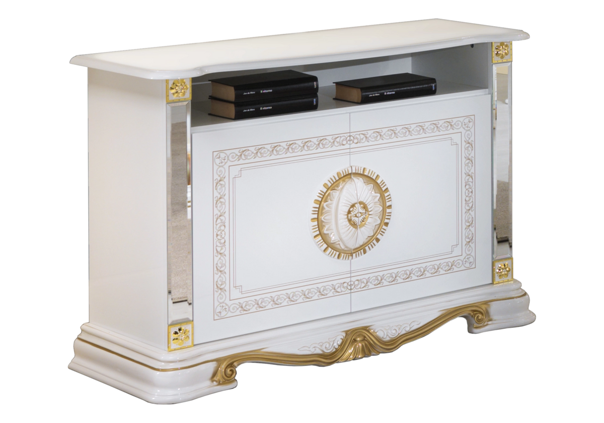 Ensemble meubles de salon baroque blanc doré - NOBILE