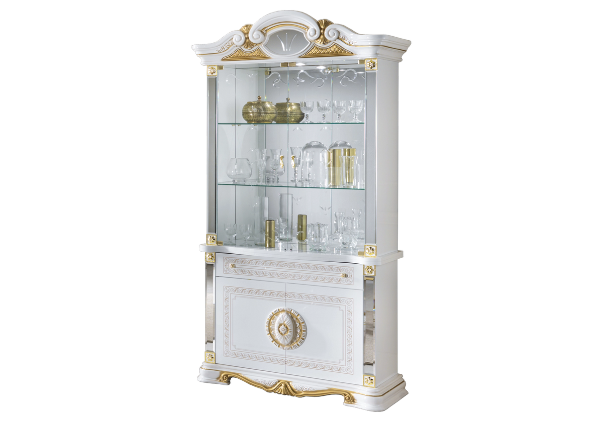 Ensemble meubles de salon baroque blanc doré - NOBILE