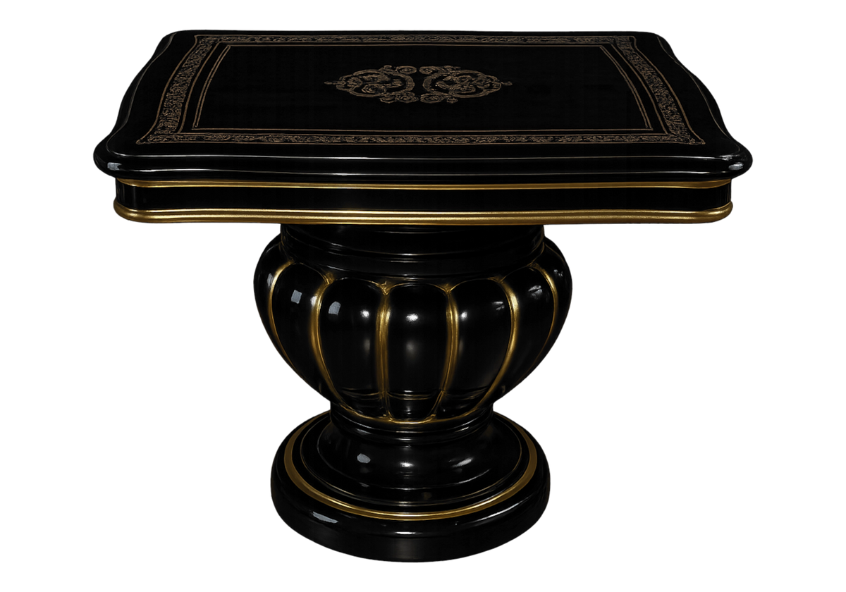 Ensemble meubles de salon baroque noir doré - NOBILE