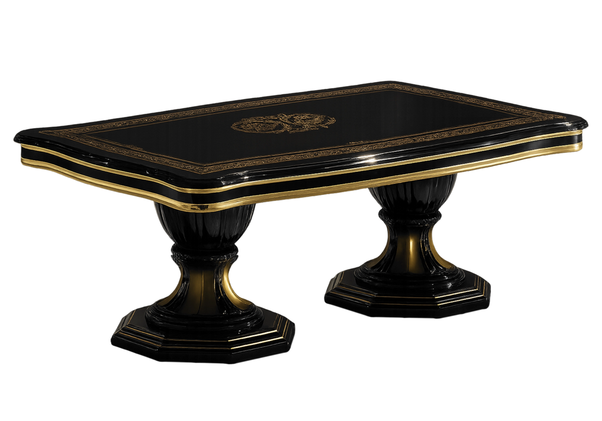 Ensemble meubles de salon baroque noir doré - NOBILE