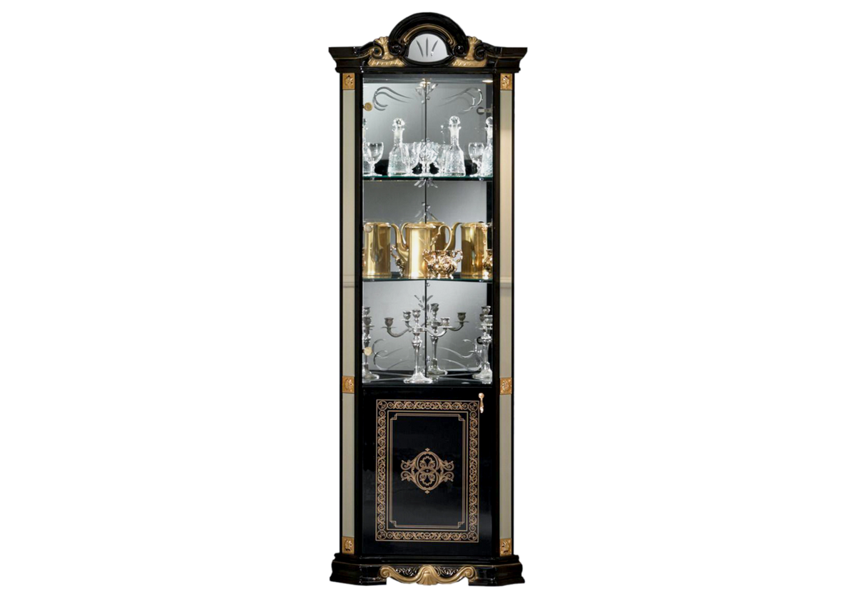 Ensemble meubles de salon baroque noir doré - NOBILE