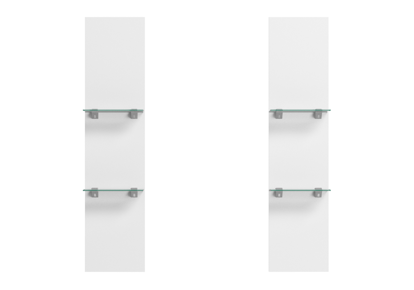 Étagère murale verre blanc laqué – Treviso