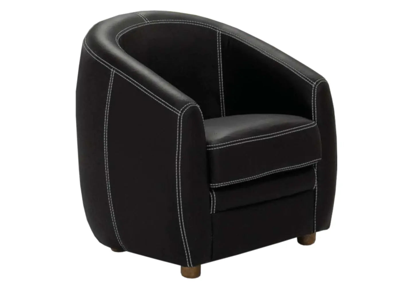 Fauteuil cabriolet cuir noir APOLLO Made in Italy