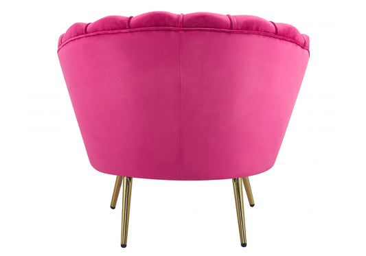 Fauteuil coquillage doré fuchsia NYMEA New Design
