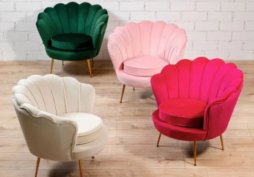 Fauteuil coquillage doré fuchsia NYMEA New Design