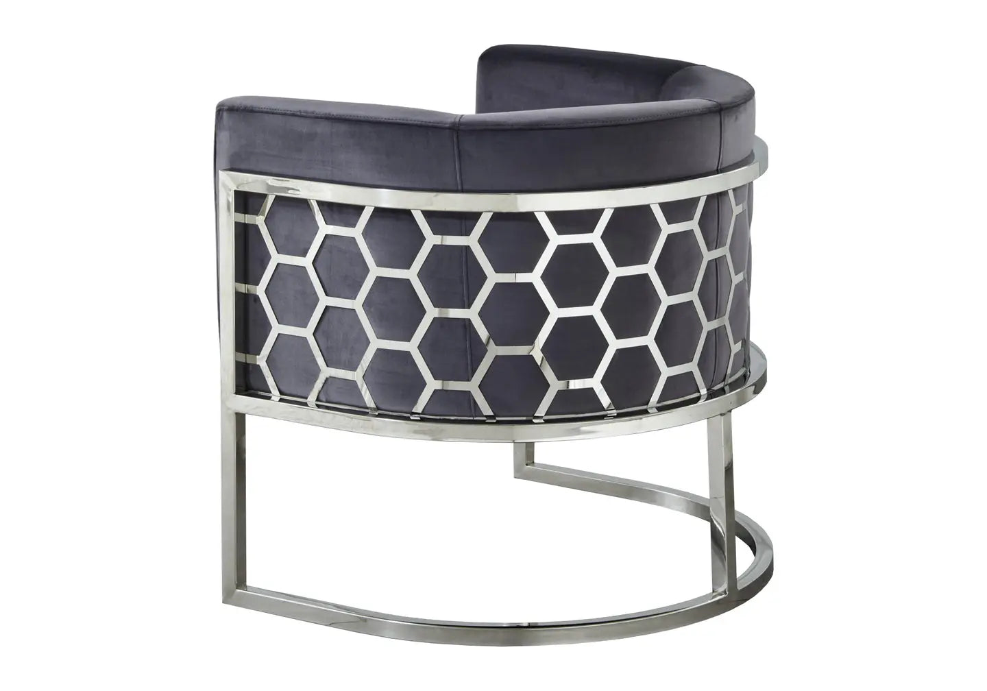 Fauteuil design chromé anthracite ALVO New Design