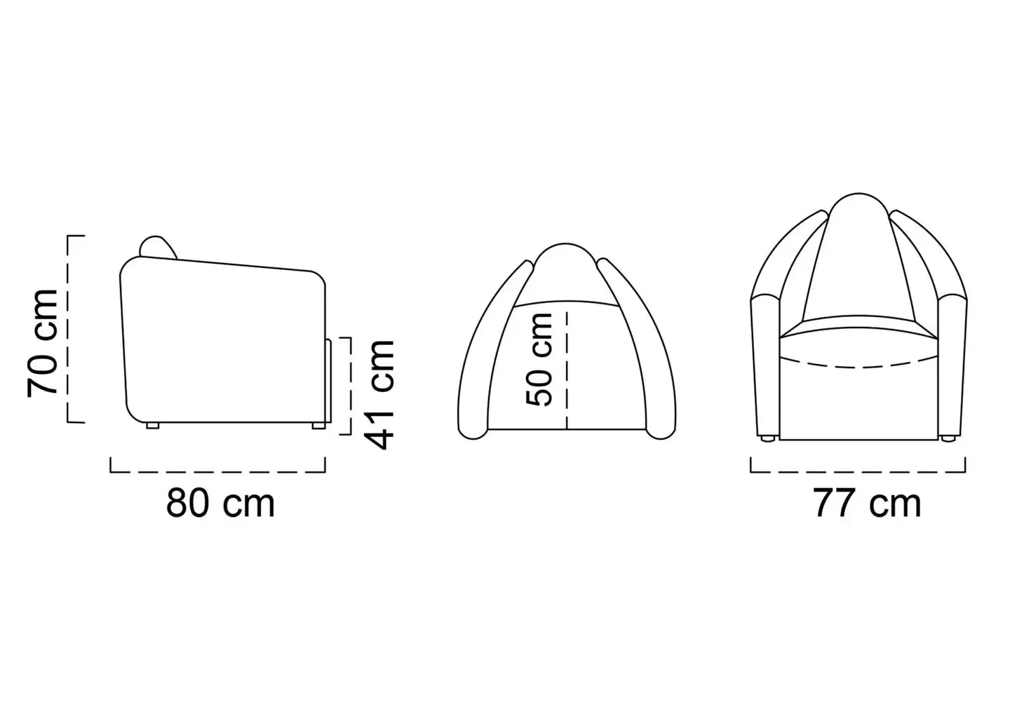 Fauteuil design italien STEFY Made in Italy