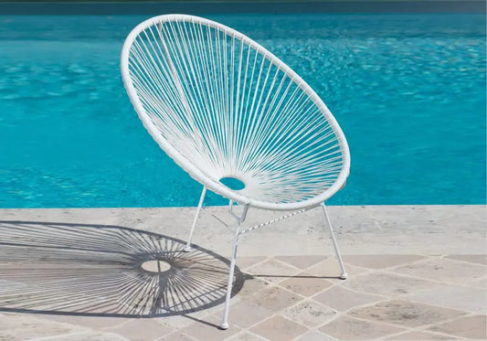 Fauteuil extérieur intérieur blanc ROSY New Design