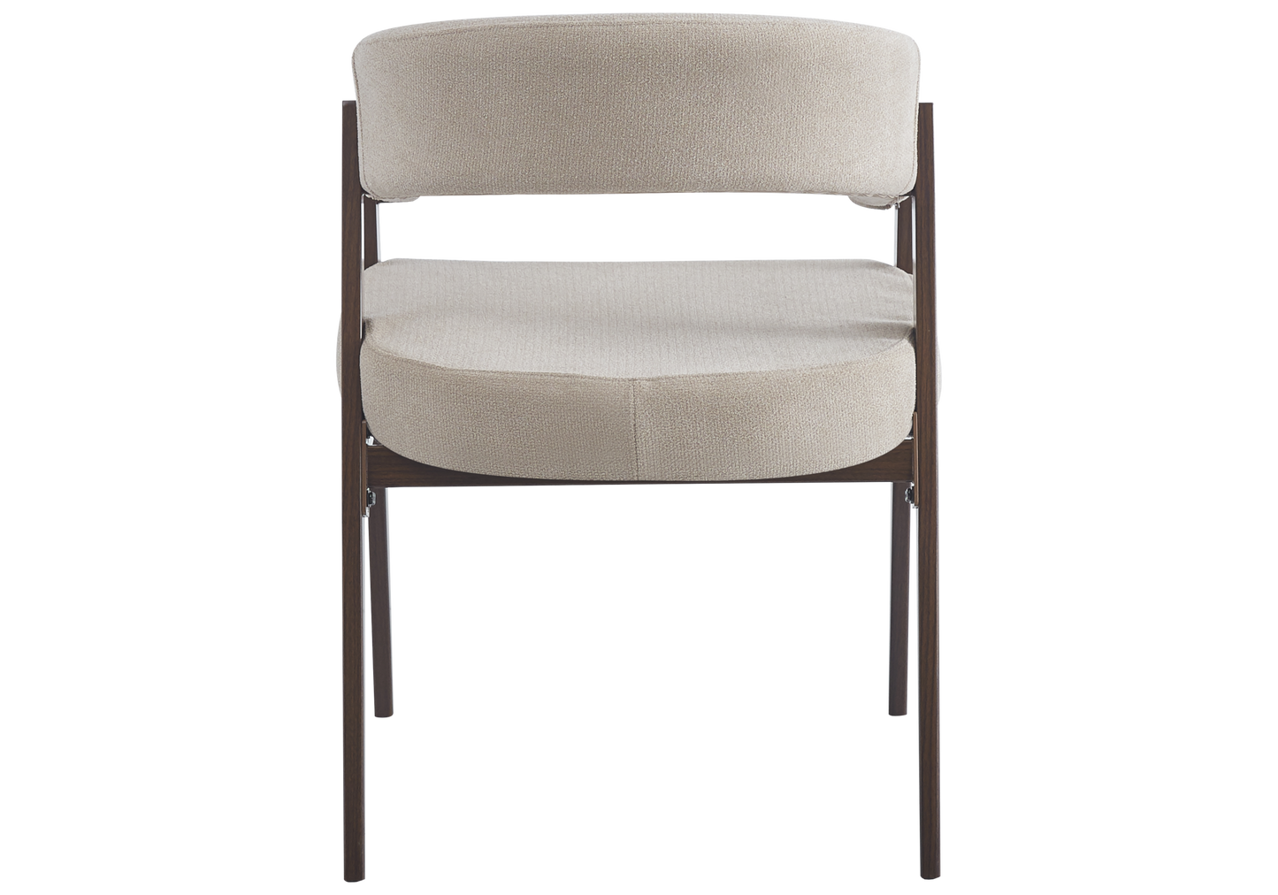 Fauteuil de table texturé beige noyer – Oslo x4