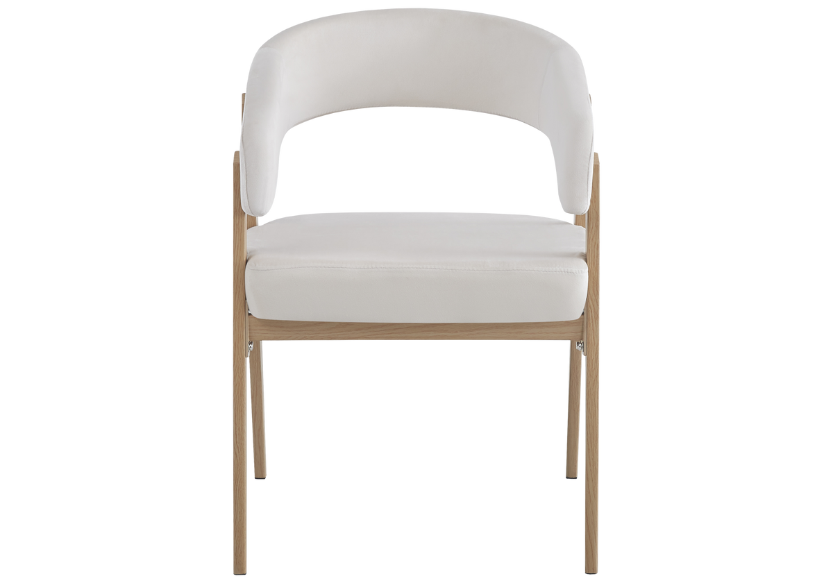 Fauteuil de table texturé beige chêne - Oslo x4