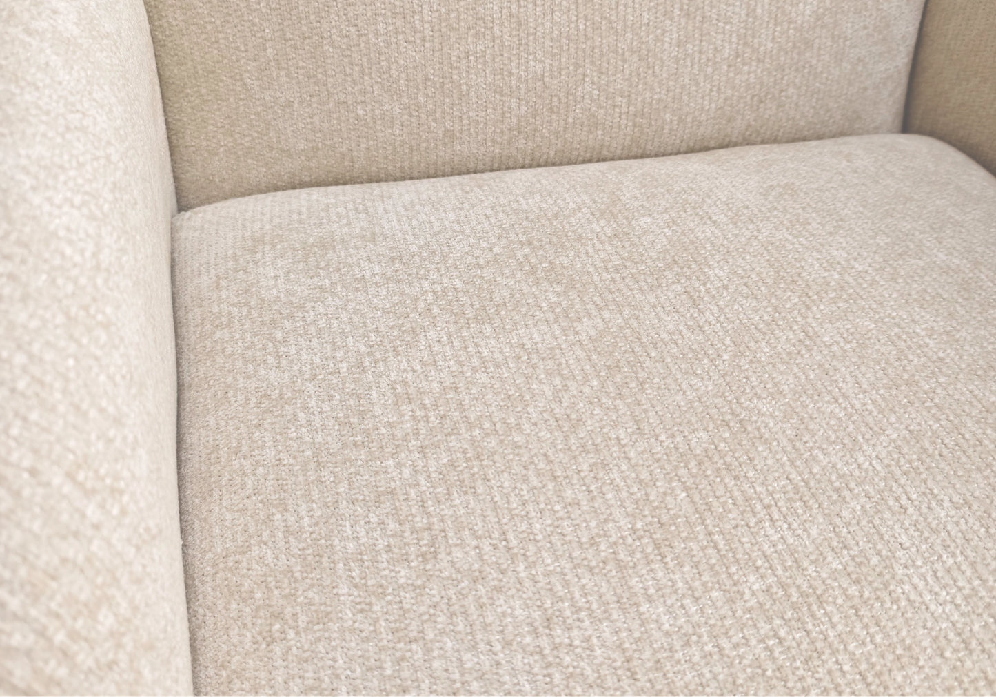 Fauteuil design en velours bouclé beige - SENSO