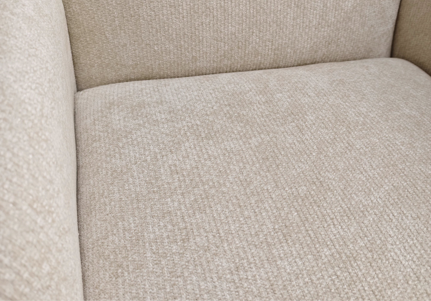 Fauteuil design en velours bouclé taupe - SENSO