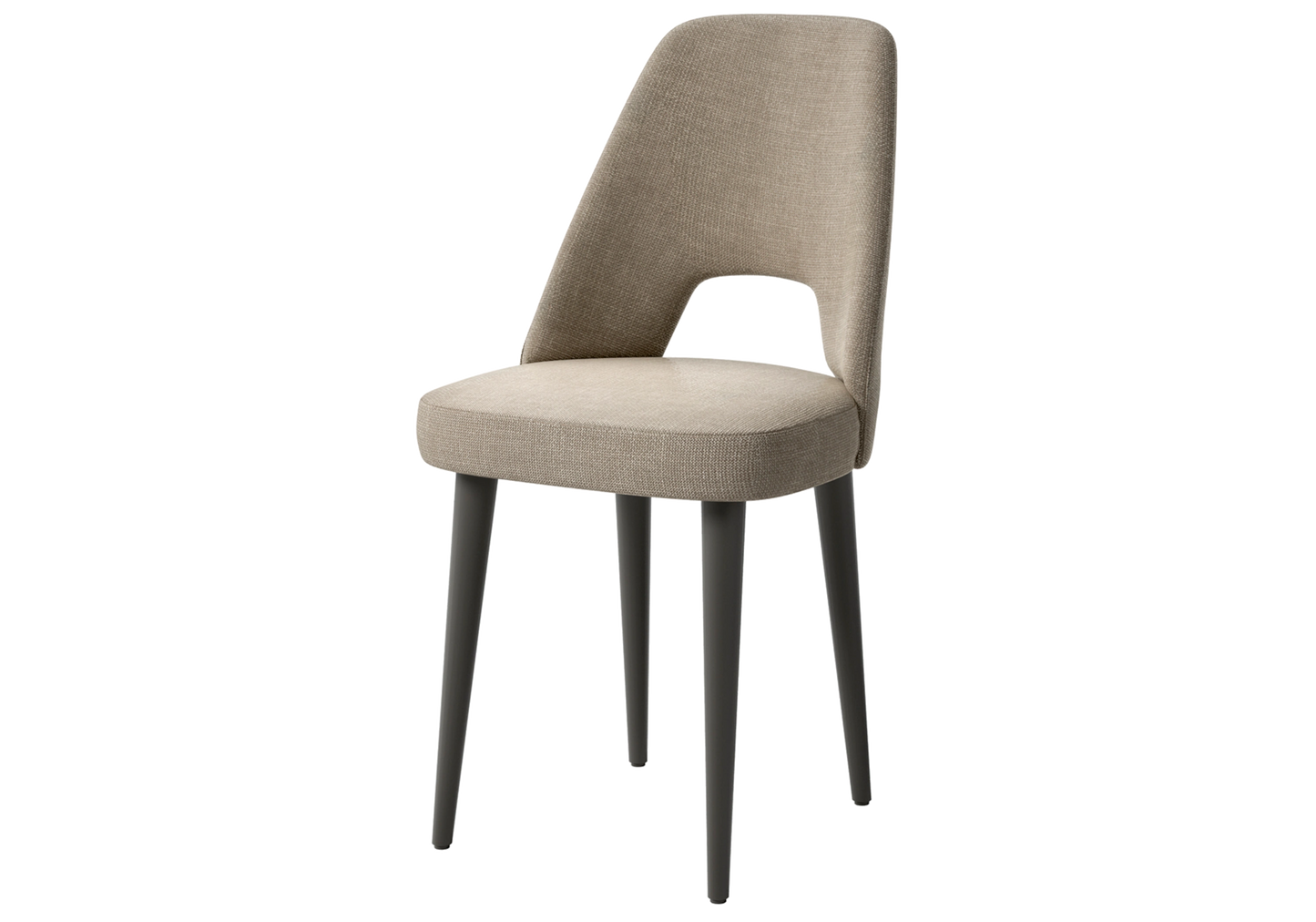 Hexagon – Chaise Rembourrée en Tissu Sable - Confort et Élégance - DEKOFLIX