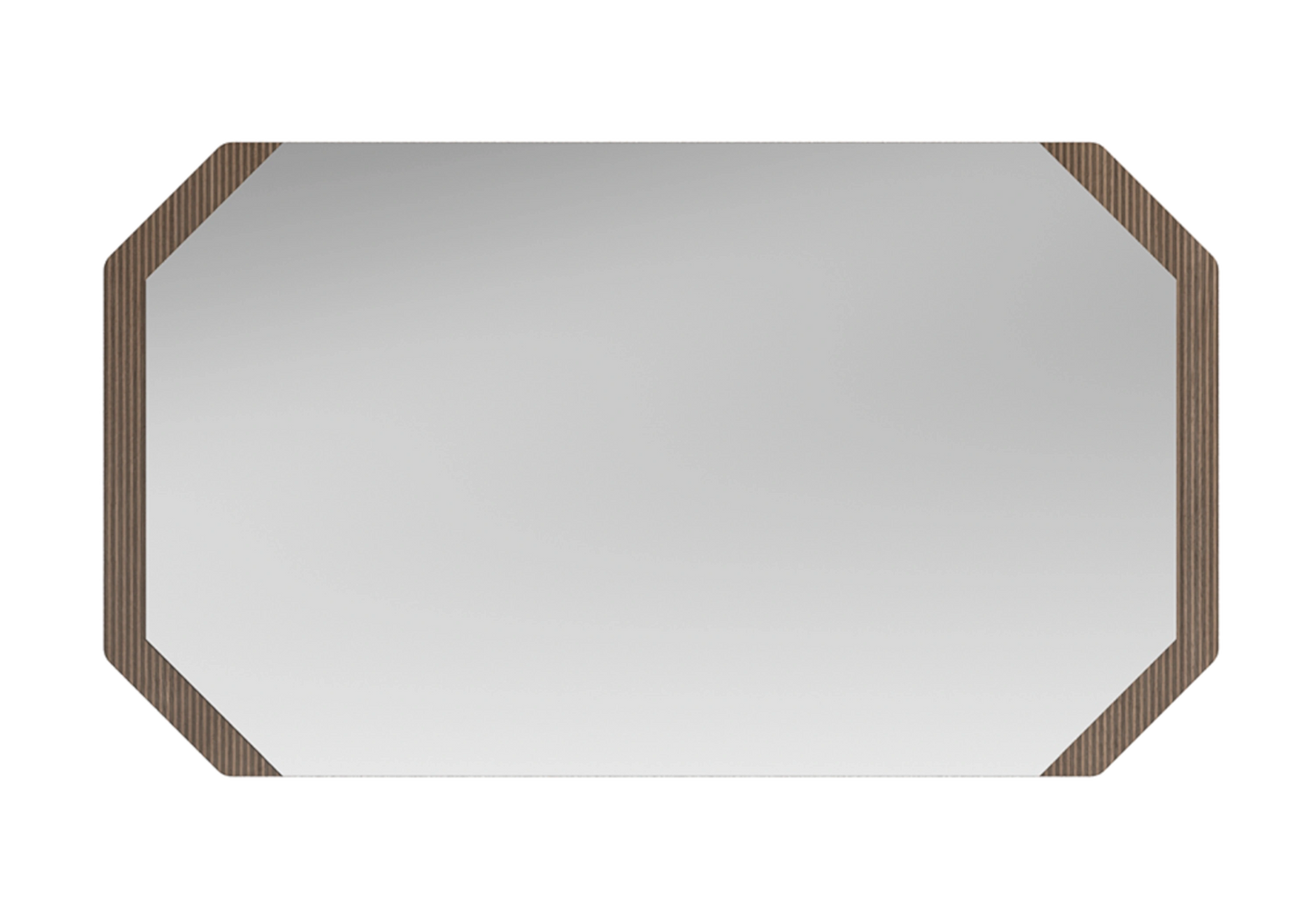 Hexagon – Miroir Bois Cannelé Miel - Élégance et Profondeur Visuelle - DEKOFLIX