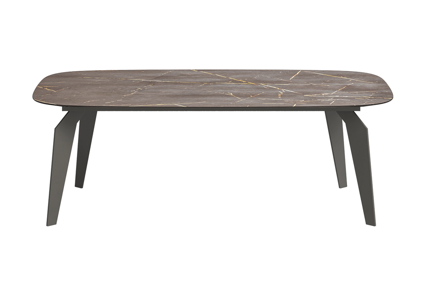 Hexagon – Table de Salon - Plateau Marbre Doré - Made in Italy - DEKOFLIX