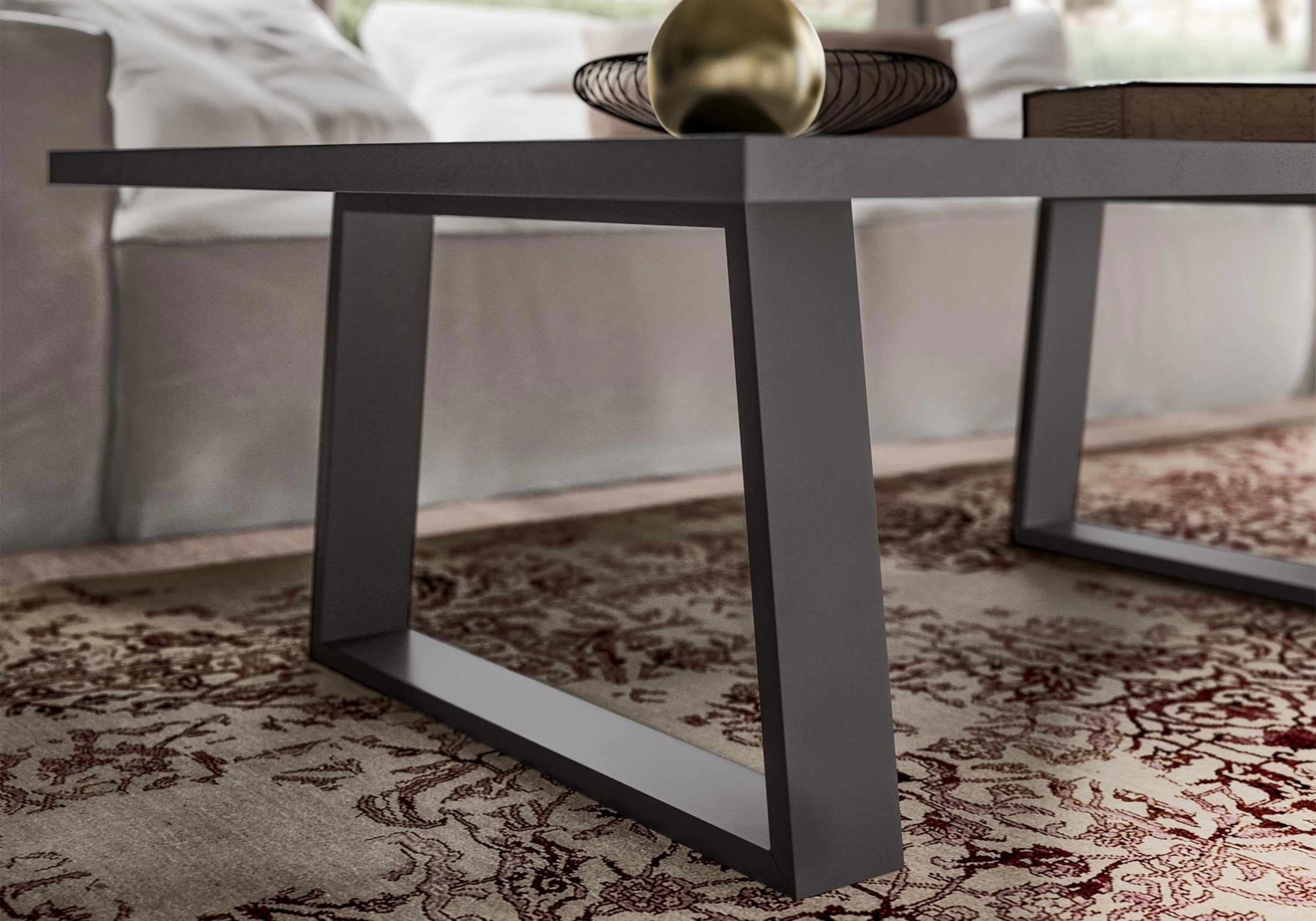 Kali - Table Basse Effet Marbre Métal Italy - DEKOFLIX