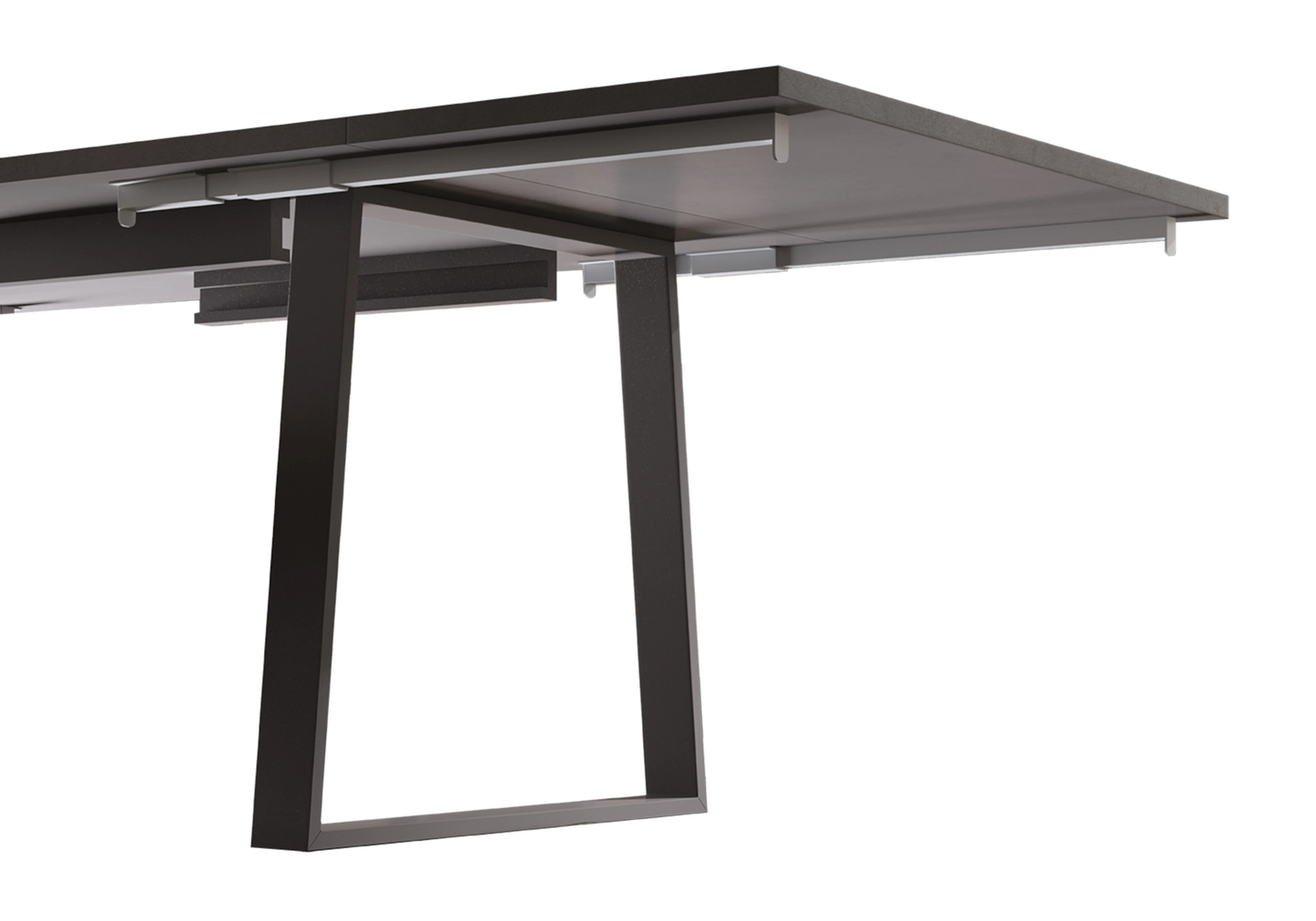 Kali - Table à Manger Allonge Effet Marbre Métal - DEKOFLIX